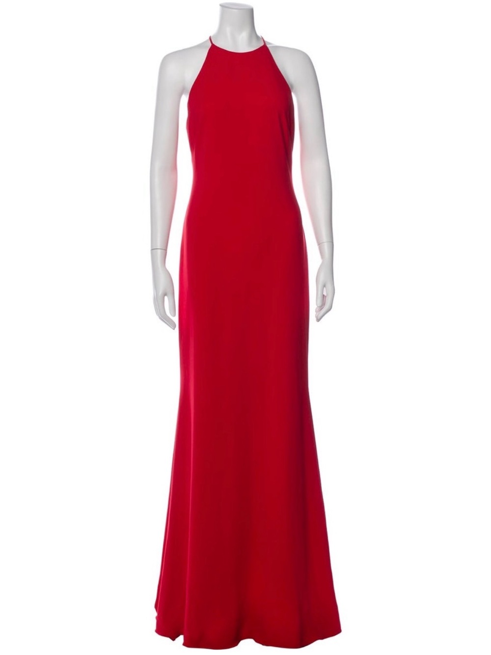 Badgley Mischka Red Halter Neck Maxi Dress black tie formal wedding guest Y2K 4